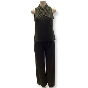 Espresso Size Medium Gold & Black Metallic 2pc Stretch Pant Set. New With Tags